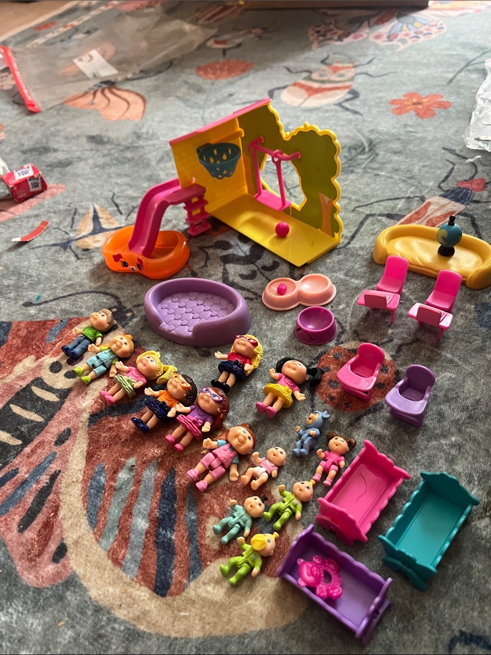 Cabbage patch kids sprouts Mini Doll Playset - Pink, Purple, Yellow